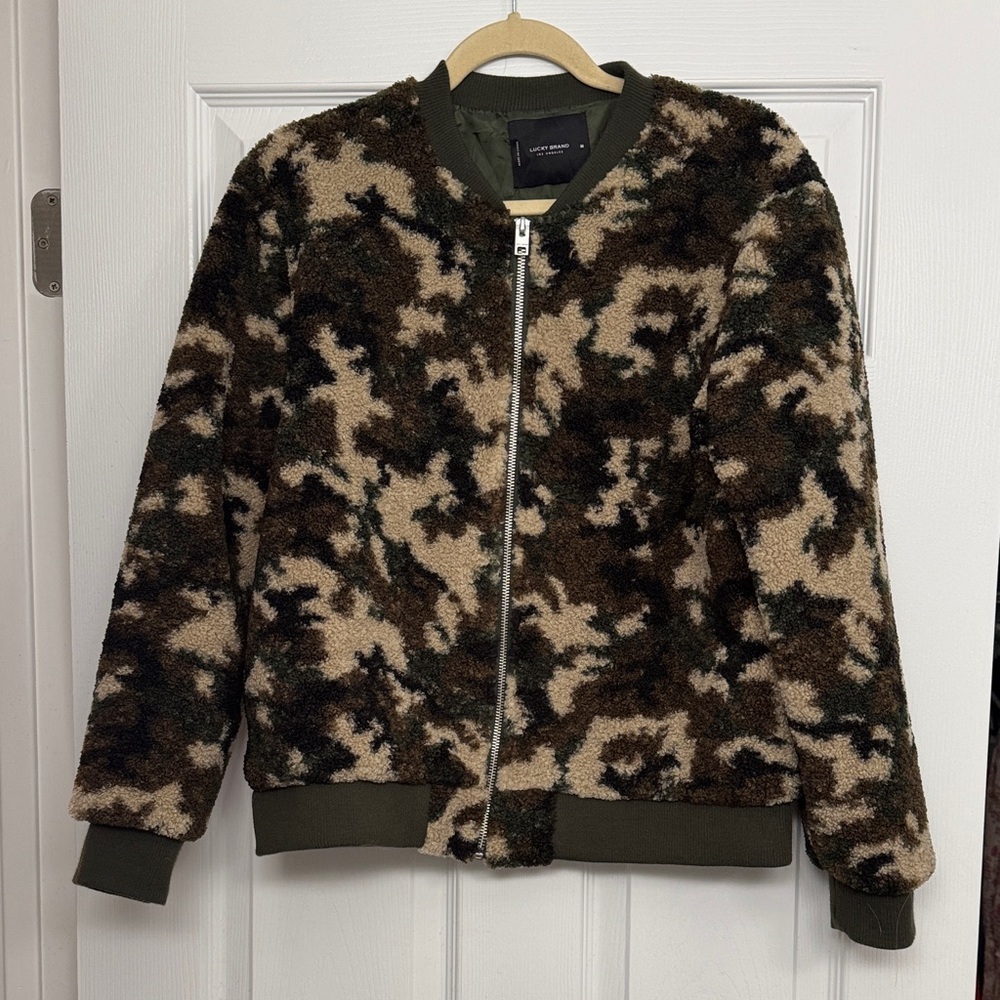 Lucky Brand Camouflage Bomber Jacket